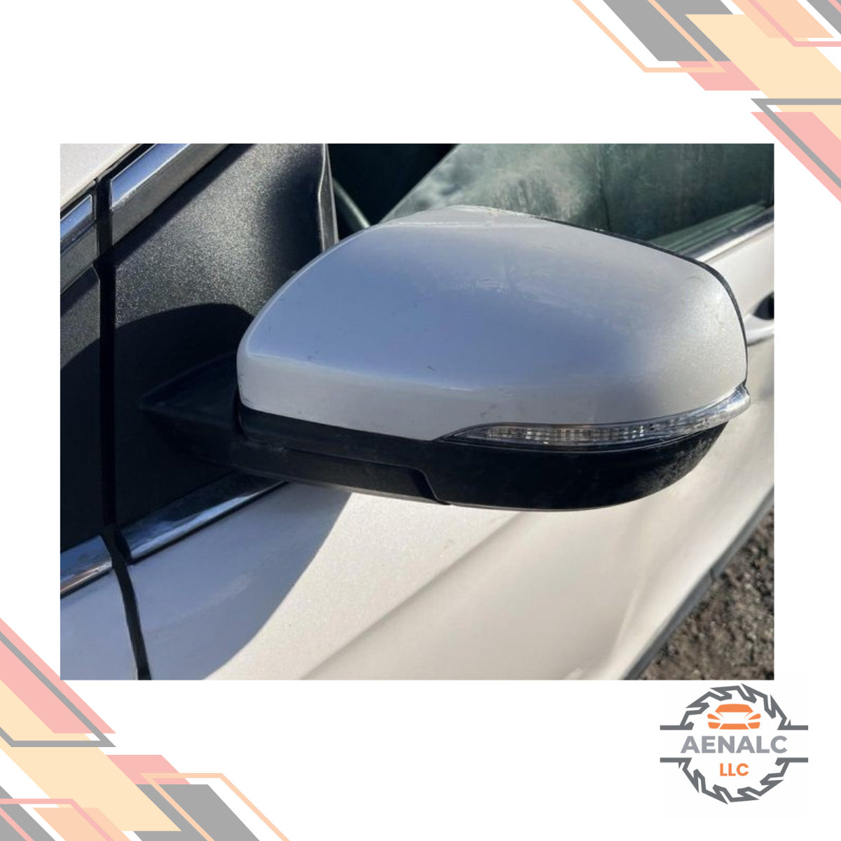 2019–2021 Ford Edge Driver Left Side View Door Mirror Assembly White LH — view 2