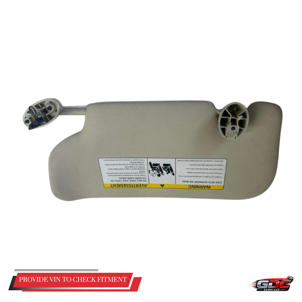 2007–2013 BMW Mini Cooper RH Passenger Sunvisor with Mirror & Light Beige OEM — view 1