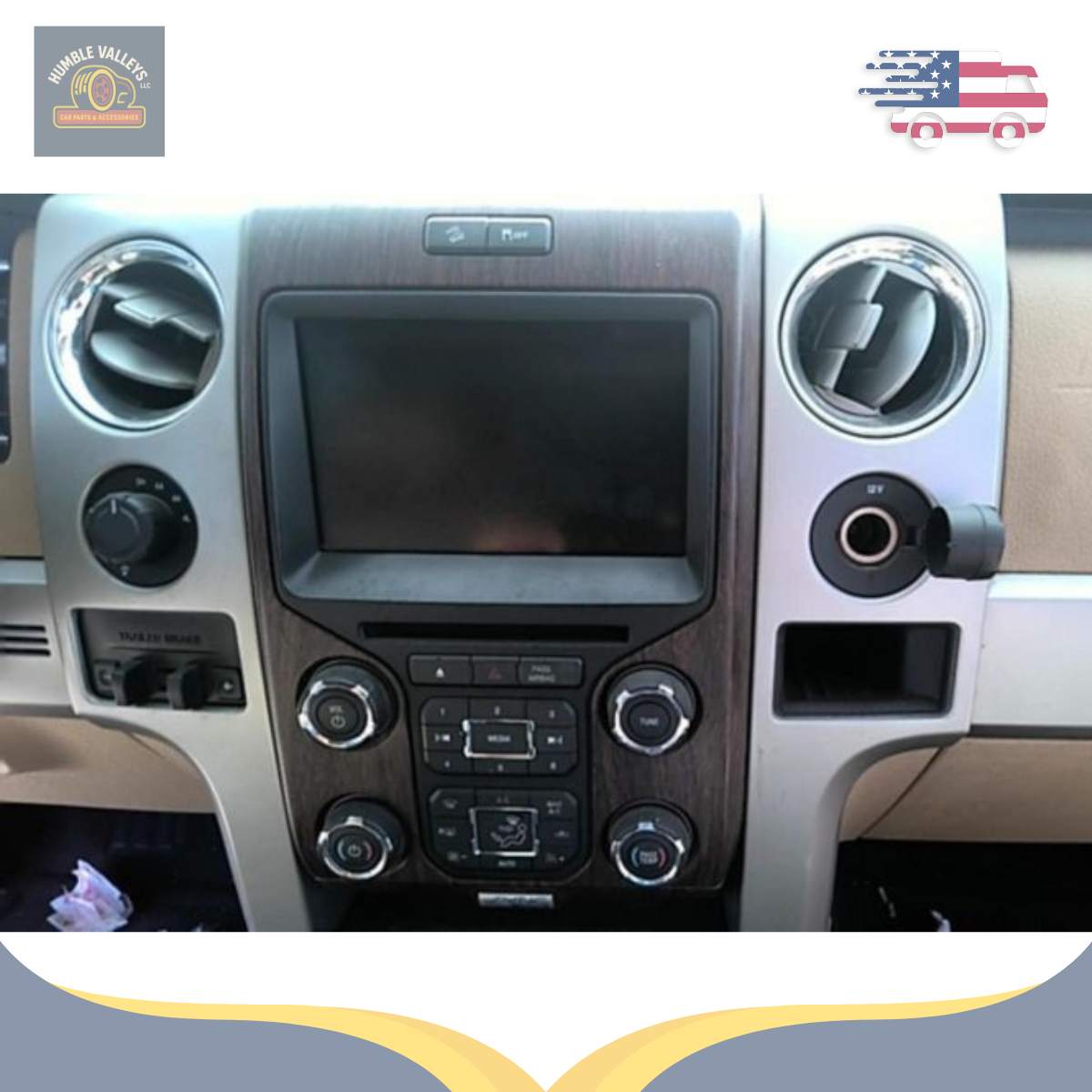 2013 Ford F-150 Lariat Radio Audio Temp Climate Control Panel ID KL3T-18E243-AD<wbr/>C — view 1