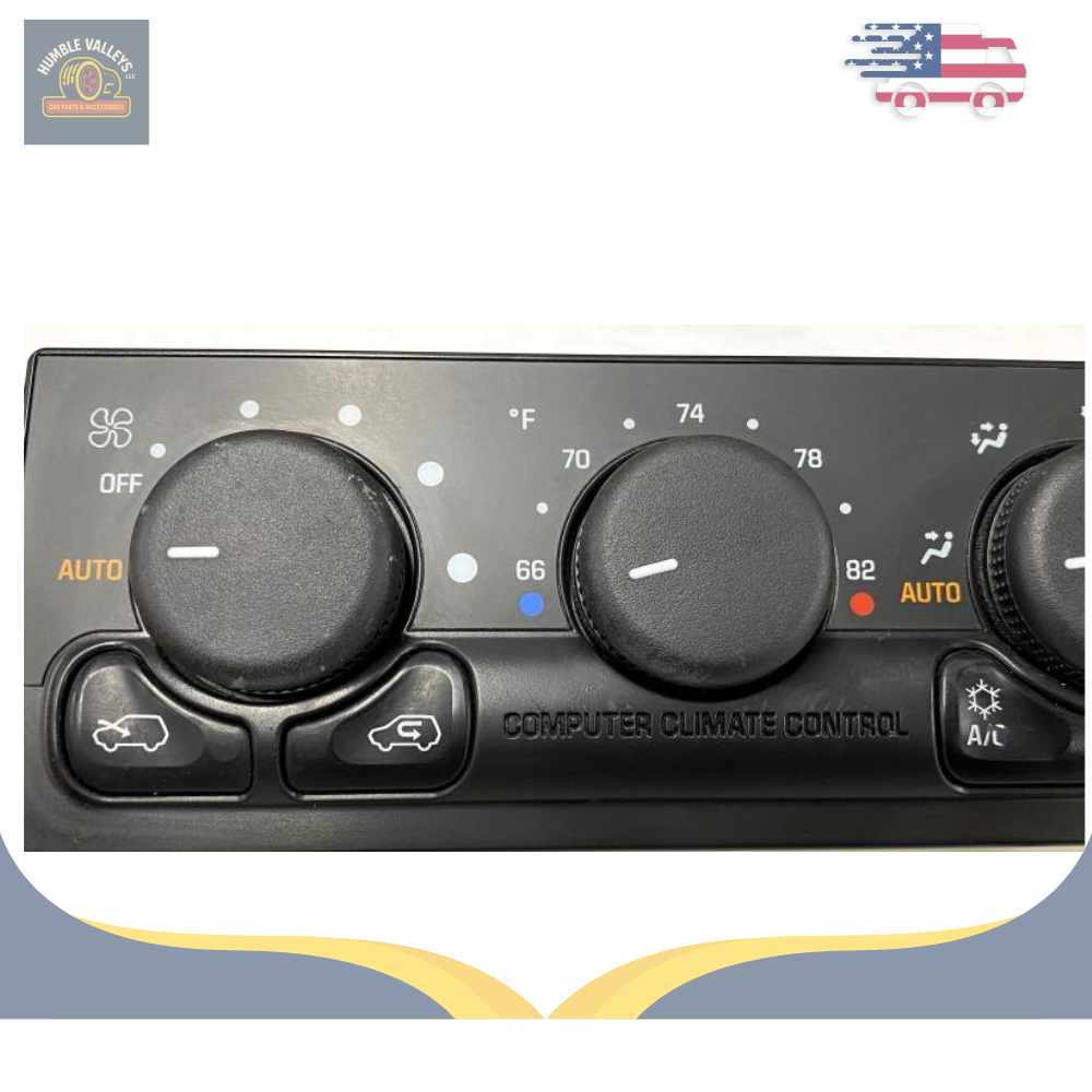 2002 Cadillac Escalade AC Heater Temperature Climate Control without Celsius Display — view 3