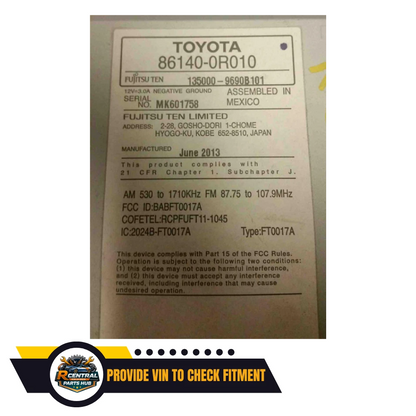 2013–2014 Toyota RAV4 Radio Display & Receiver Screen CD 100071 OEM — view 3