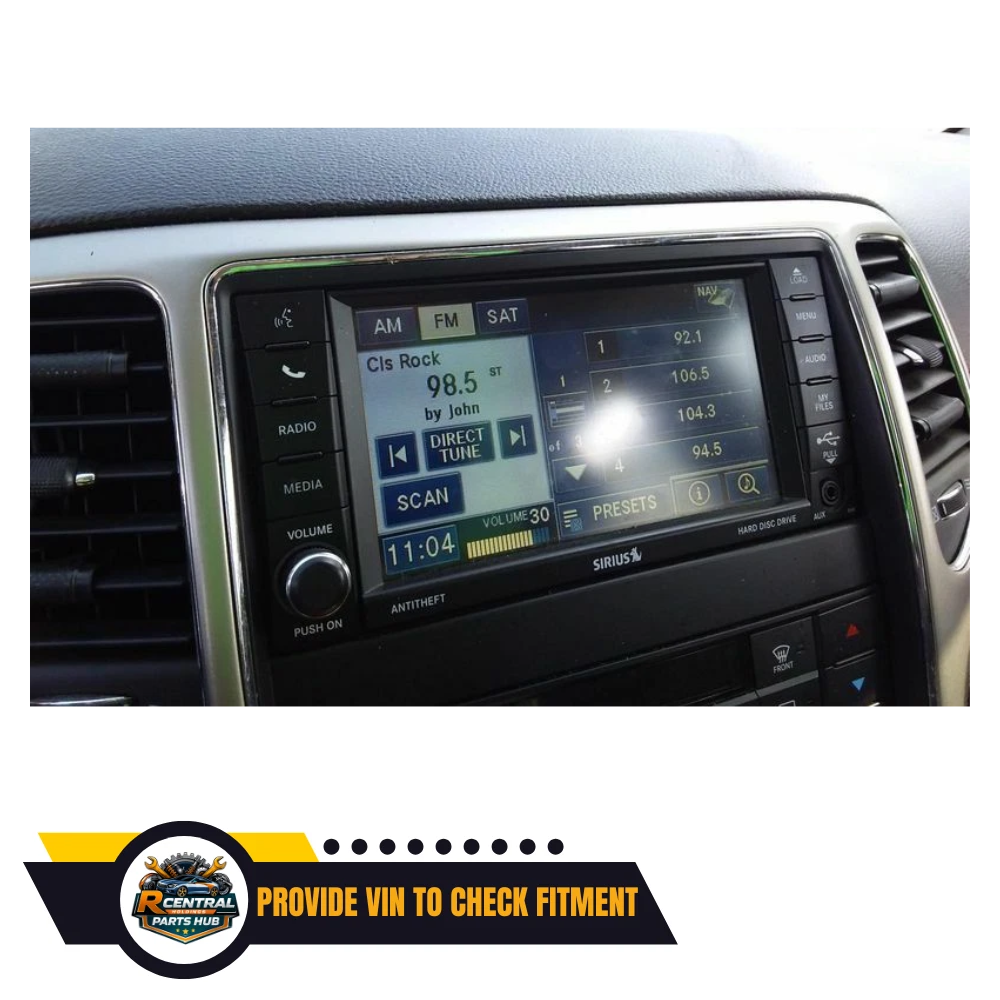 2012 Jeep Grand Cherokee Radio with Navigation Sat CD DVD HDD Face ID RHB OEM — view 4