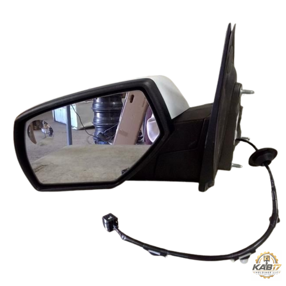 2014–2019 Chevrolet Silverado 1500 Left Driver Side View Door Mirror White OEM — view 2