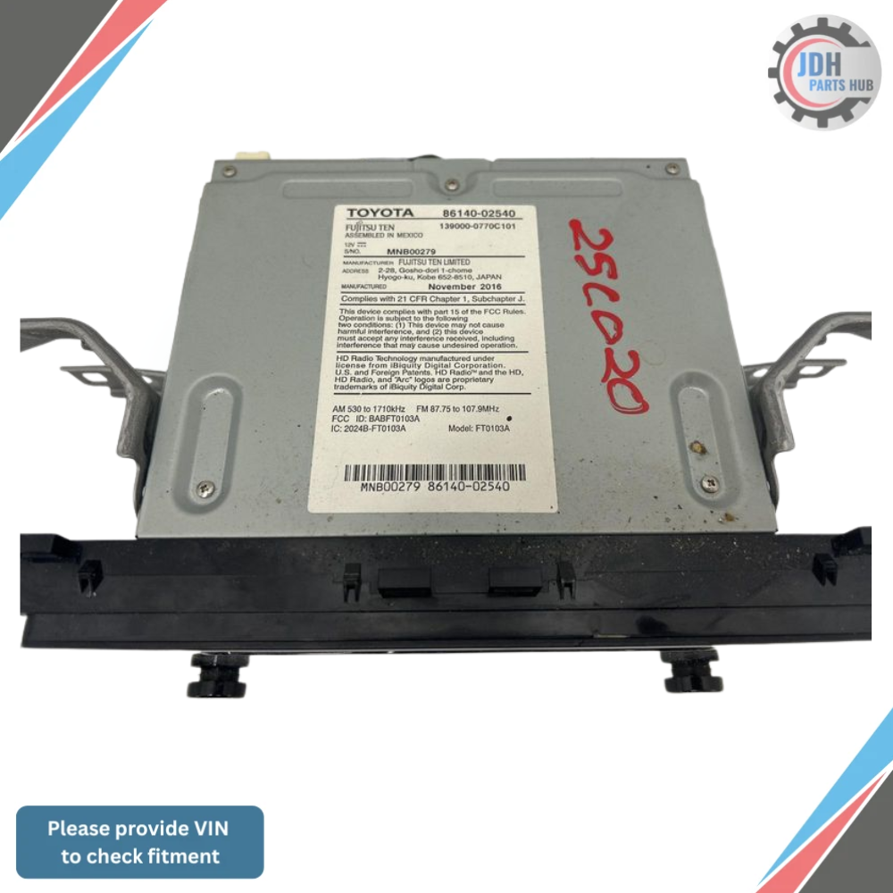 2017–2019 Toyota Corolla Radio Display Receiver OEM — view 3