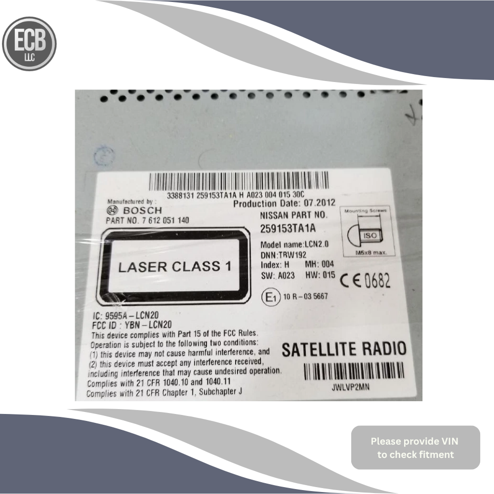 2013–2014 Nissan Altima Sedan Navigation CD Player Radio OEM — view 3