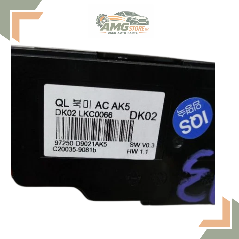 2017–2019 Kia Sportage Manual A/C AC Heater Temperature Control OEM — view 3