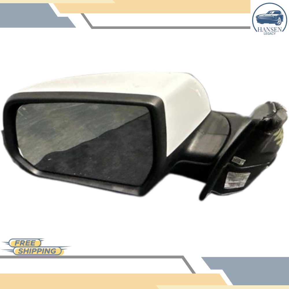 2017–2019 GMC Acadia Left Driver Side View Door Mirror Power Option DR5 White OEM — view 2