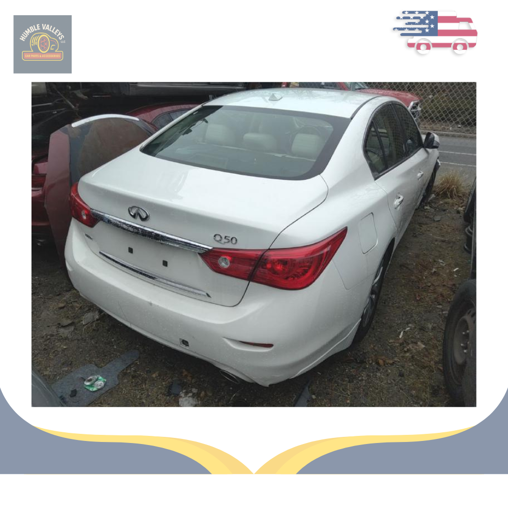 2014–2021 Infiniti Q50 Left Driver Side View Door Mirror Power White OEM LH — view 2