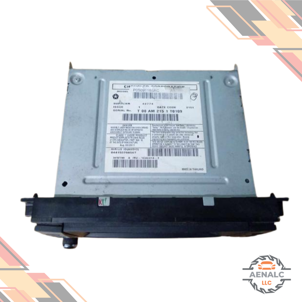 2011–2014 Chrysler 200 Radio Display Receiver AM FM CD DVD SAT Face ID RBZ OEM — view 2