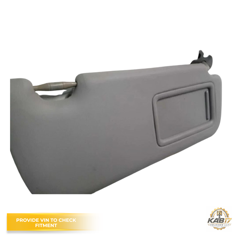 2014–2016 Toyota Corolla RH Passenger Sunvisor with Mirror Gray OEM — view 1