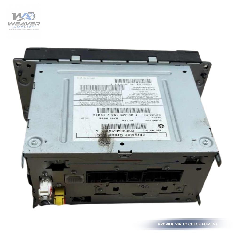 2012–2020 Dodge Caravan AM FM Radio Receiver With Display Screen OEM — view 3