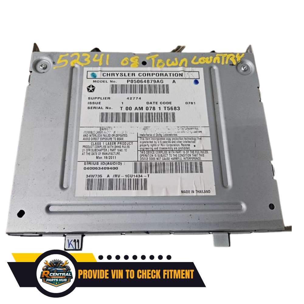 2008–2011 Chrysler Town & Country High Speed Radio CD DVD OEM — view 3