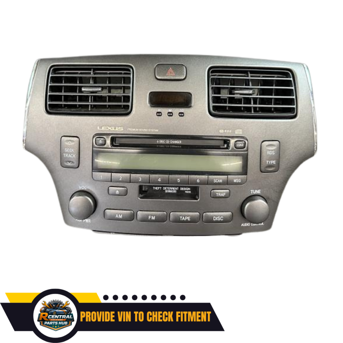 2002–2006 Lexus ES300, ES330 Radio CD Cassette Player AM FM OEM — view 2