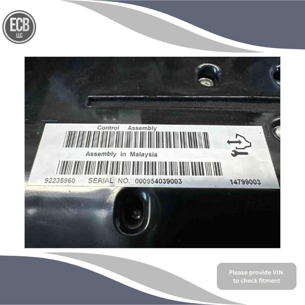 2010–2012 Chevrolet Camaro Radio Control Panel KA1 OEM — view 3
