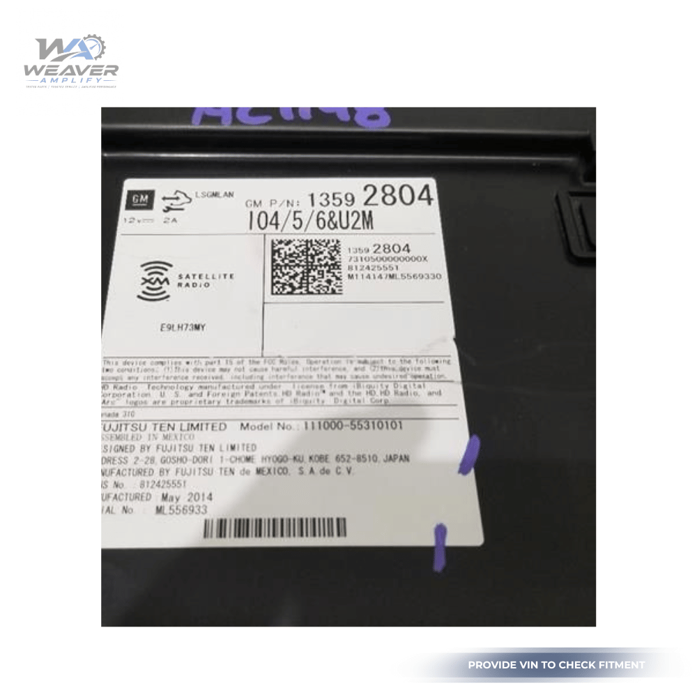 2014–2015 Chevrolet Silverado 1500 Radio Receiver OEM — view 5