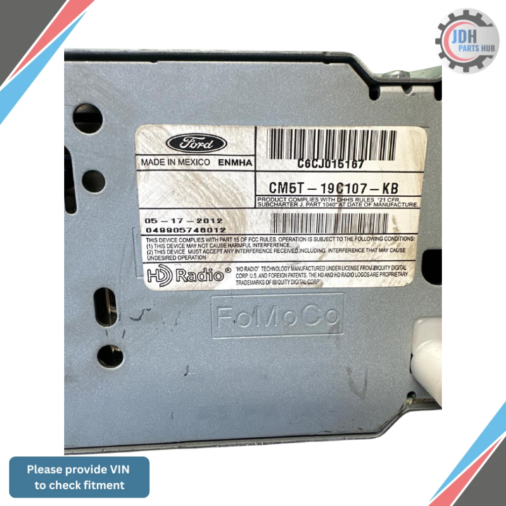 2012–2014 Ford Focus Receiver AM FM Satellite Radio Receiver OEM — view 2