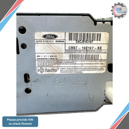 2012–2014 Ford Focus Receiver AM FM Satellite Radio Receiver OEM — view 2