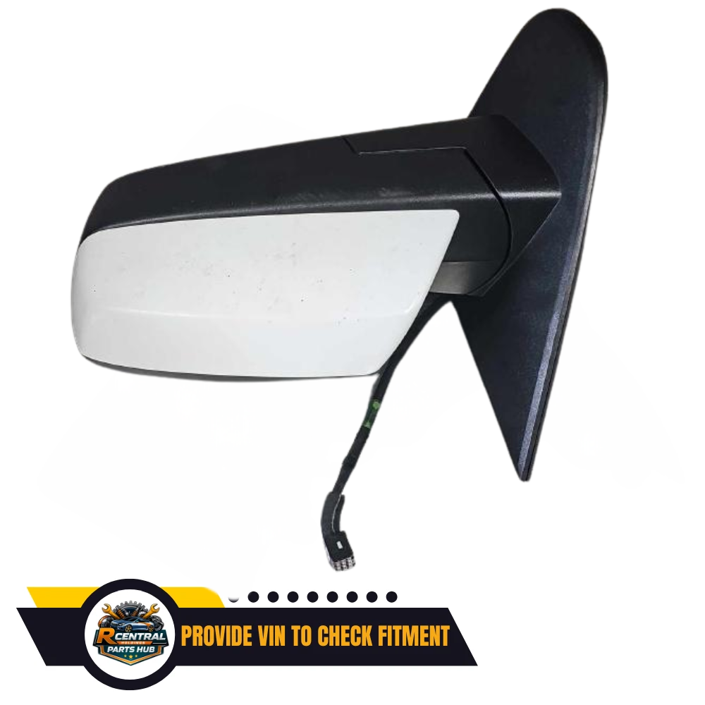 2014–2019 Chevrolet Silverado 1500 Left Driver Side View Door Mirror White OEM — view 3