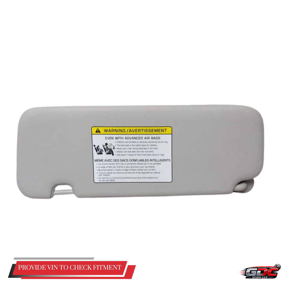 2017–2020 Hyundai Elantra RH Passenger Sunvisor with Mirror Gray OEM — view 1