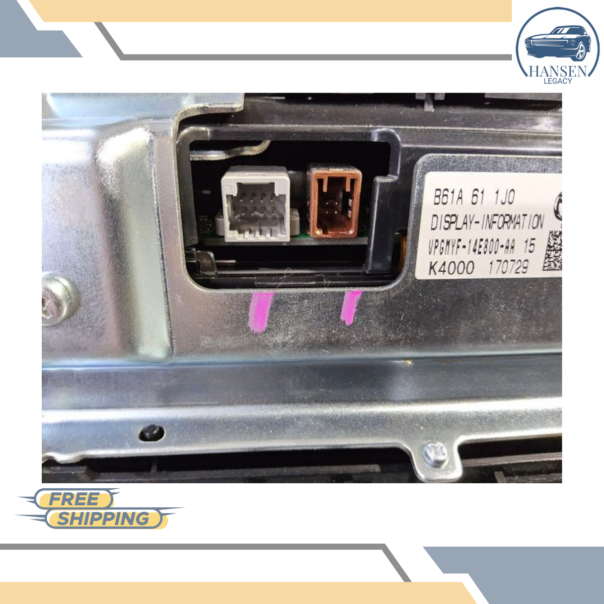 2017–2018 Mazda 3 Radio 7" Display Screen Upper Dash (center) 17 18 — view 5