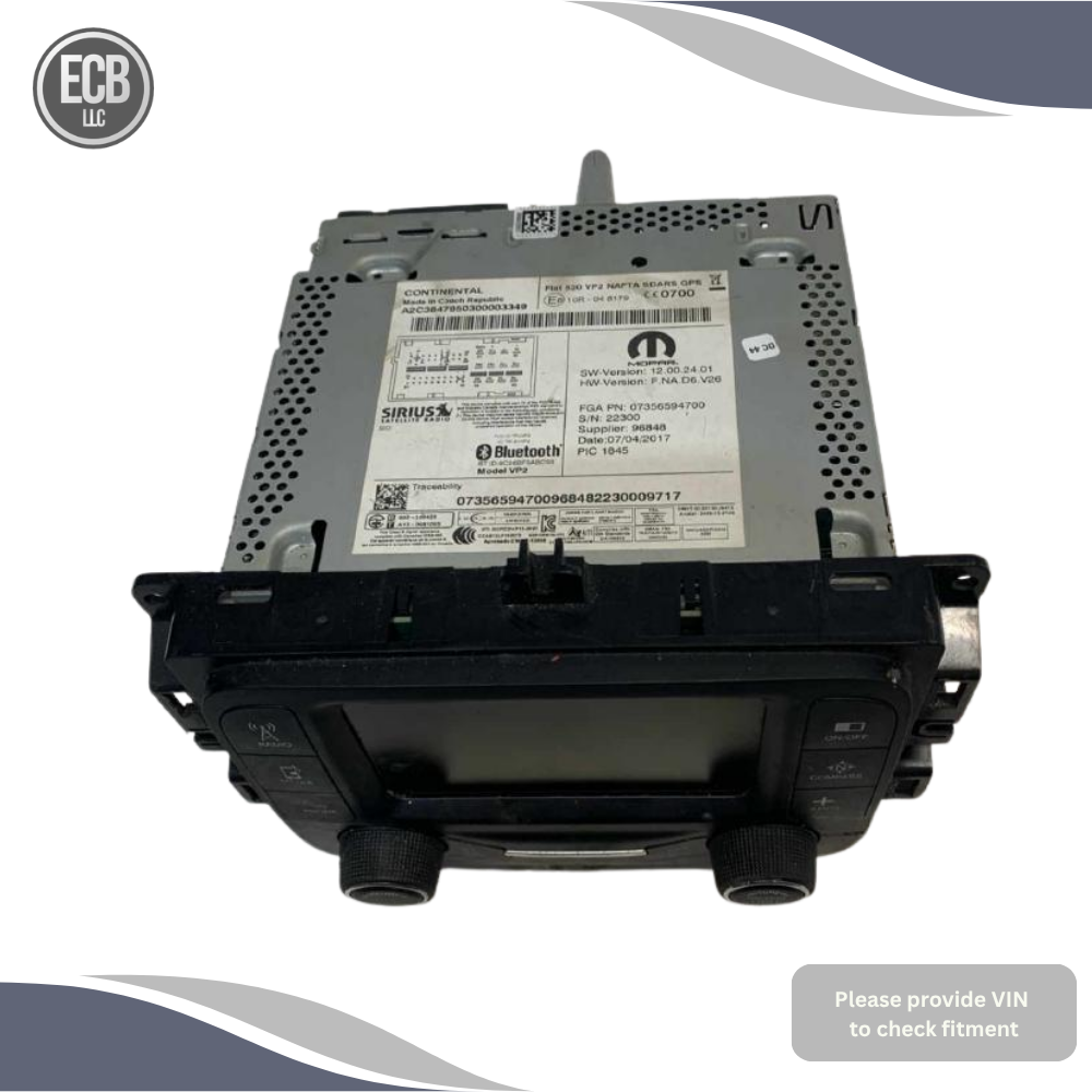 2015–2017 Jeep Renegade AM FM Radio Receiver With Display Screen OEM — view 3