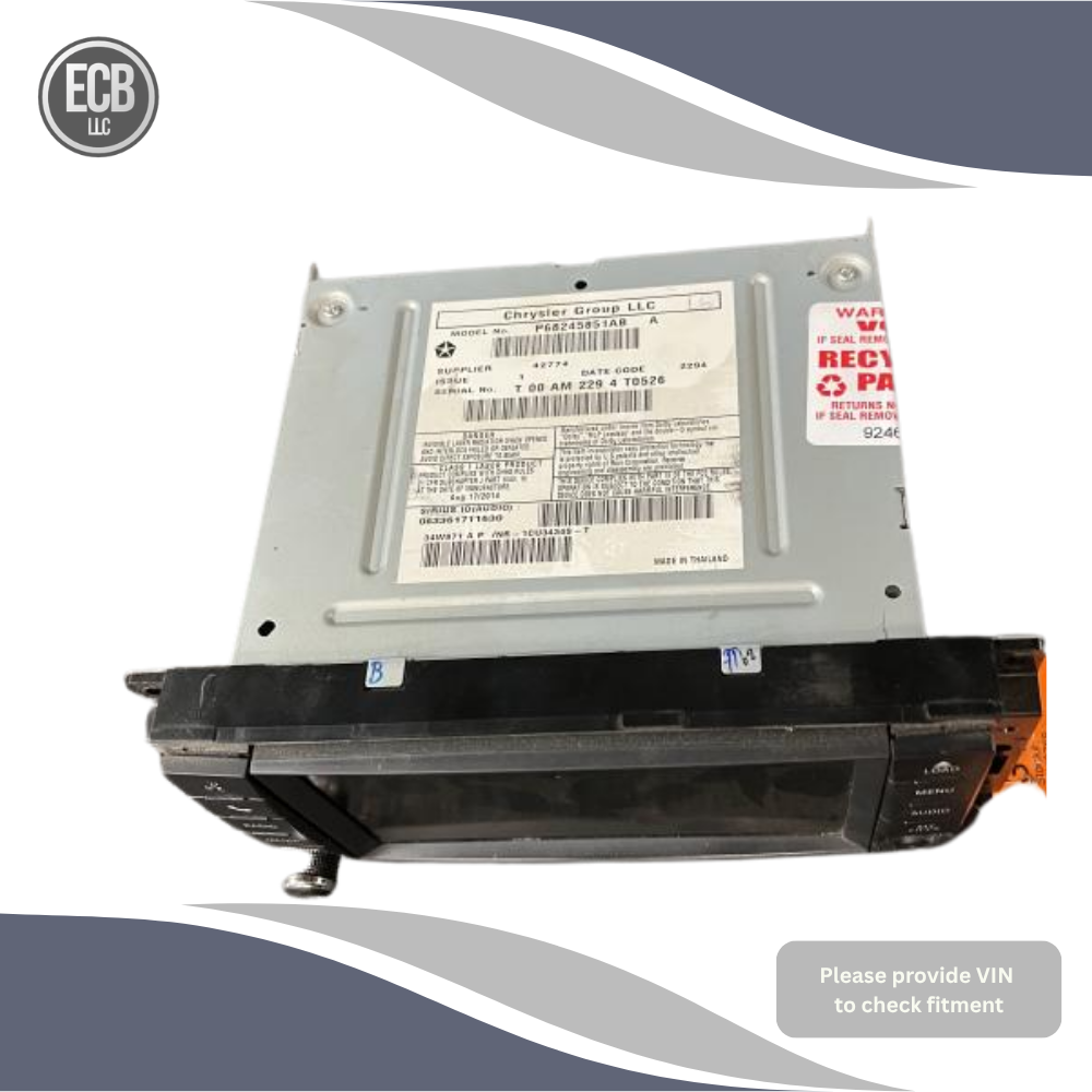 2013–2016 Chrysler Town & Country AM FM CD Navigation Radio Display Screen RHB — view 2