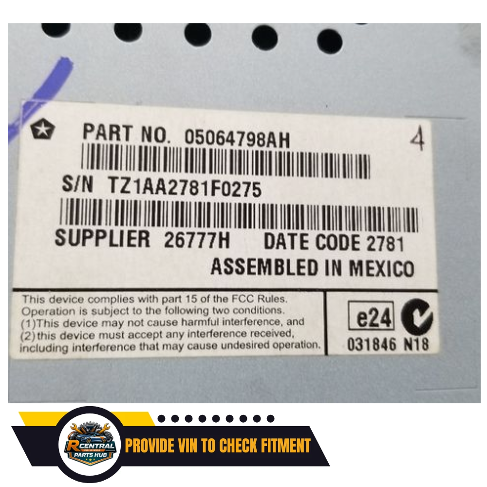 2011–2014 Dodge Charger Navigation Information Display Screen 8.4" — view 3