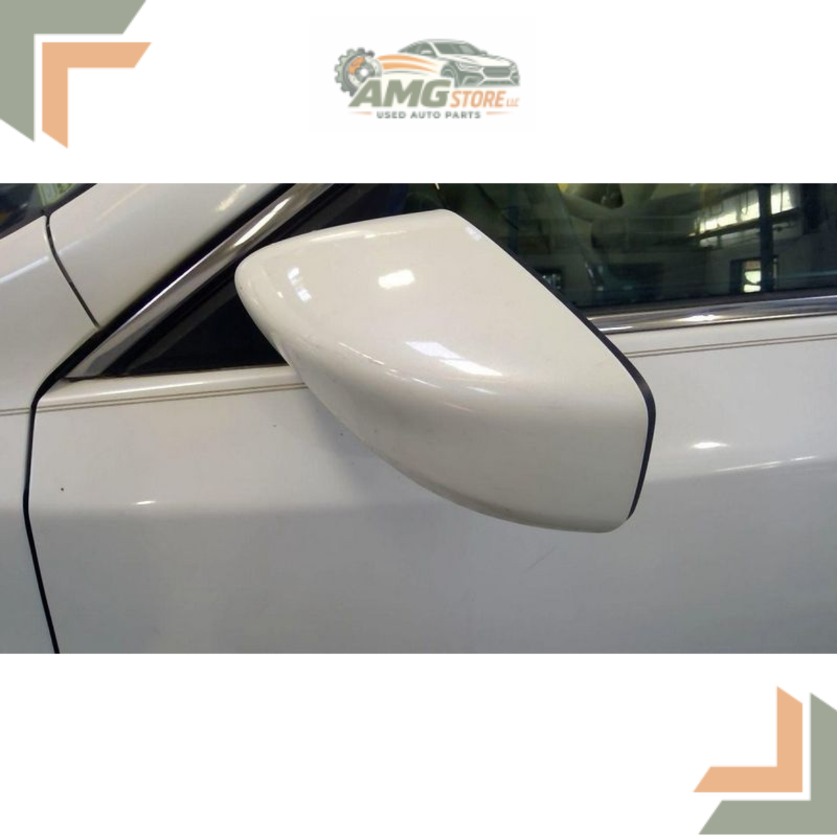 2013–2018 Nissan Altima Sedan Left Driver Side View Door Mirror White OEM — view 2