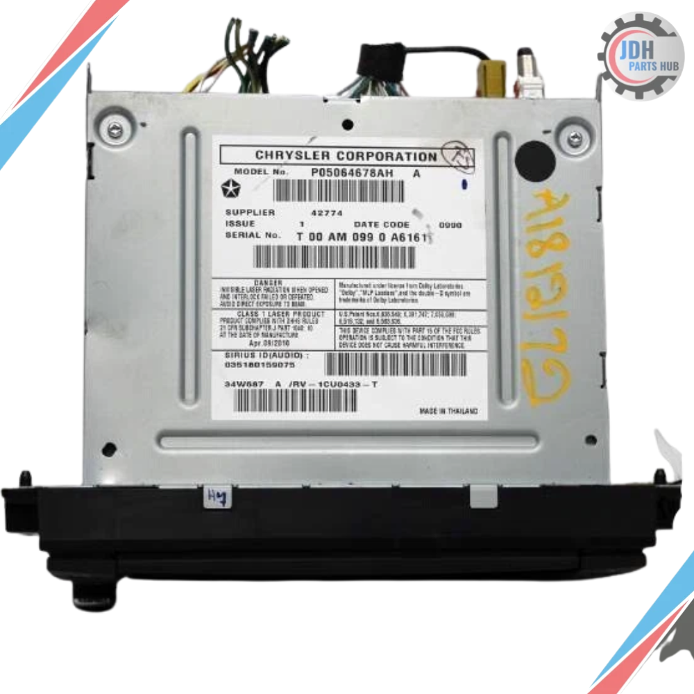 2010 Dodge Journey AM FM 20GB HDD MP3 DVD Player Radio Receiver OEM — view 2