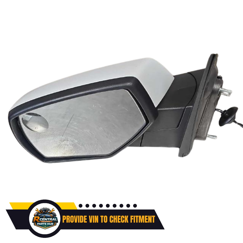 2014–2019 Chevrolet Silverado 1500 Left Driver Side View Door Mirror White OEM — view 1