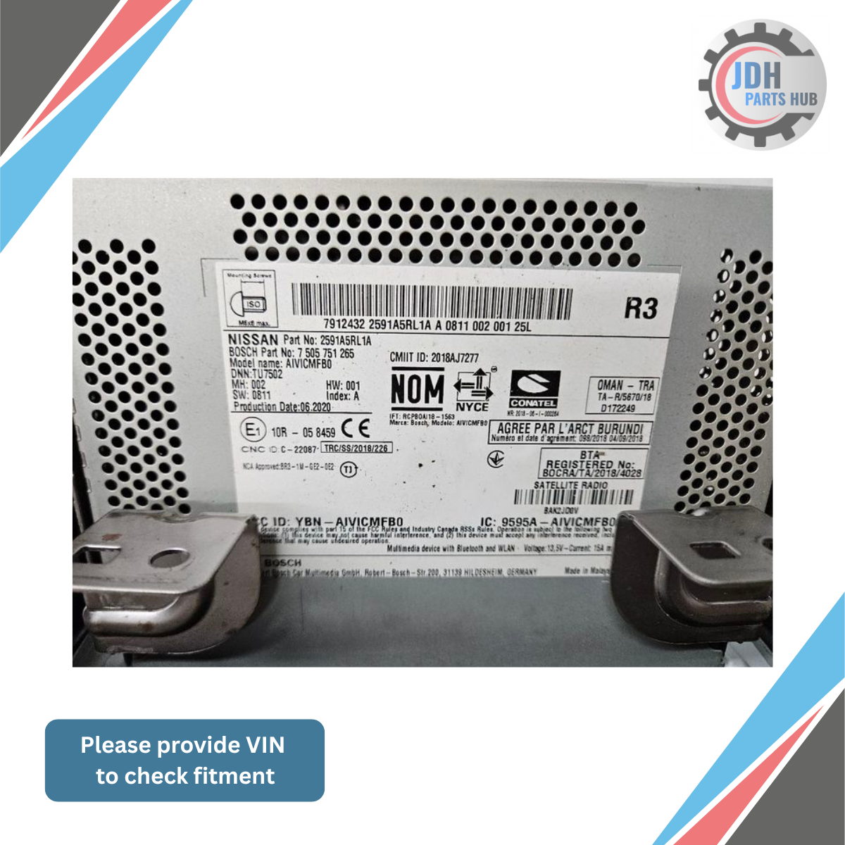 2020–2021 Nissan Versa Display Screen Radio Receiver OEM — view 2