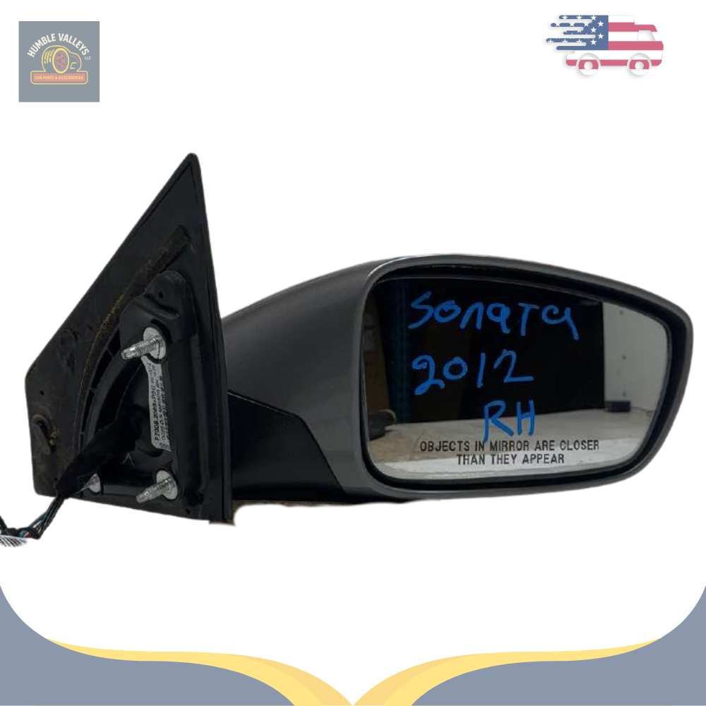 2011–2014 Hyundai Sonata RH Passenger Side Power View Mirror Assembly OEM — view 2