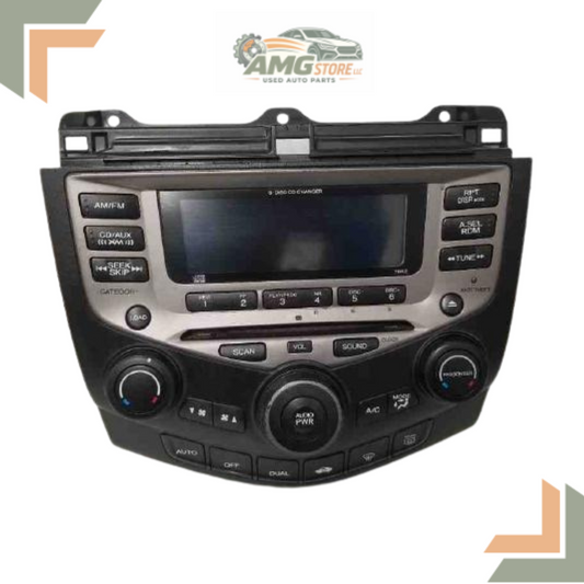 2004–2007 Honda Accord Radio AM FM Climate Control Temperature Panel OEM — view 1