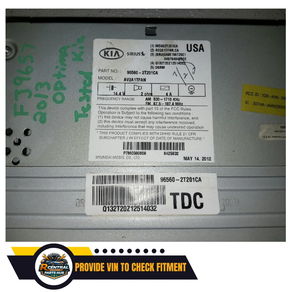 2011–2013 Kia Optima Display Screen Radio Receiver with Navigation OEM 11 12 13 — view 3