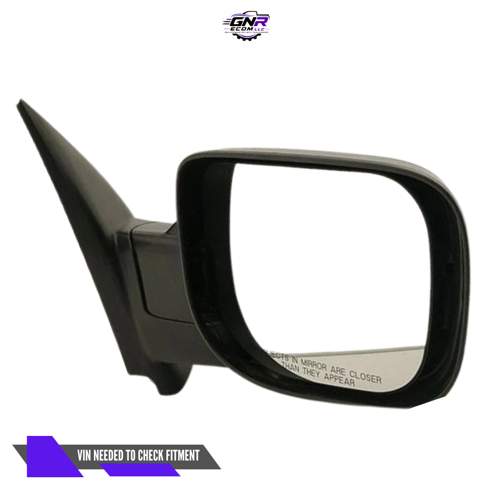 2017–2023 Nissan Titan Right Passenger Side Manual Mirror Assembly Black — view 1