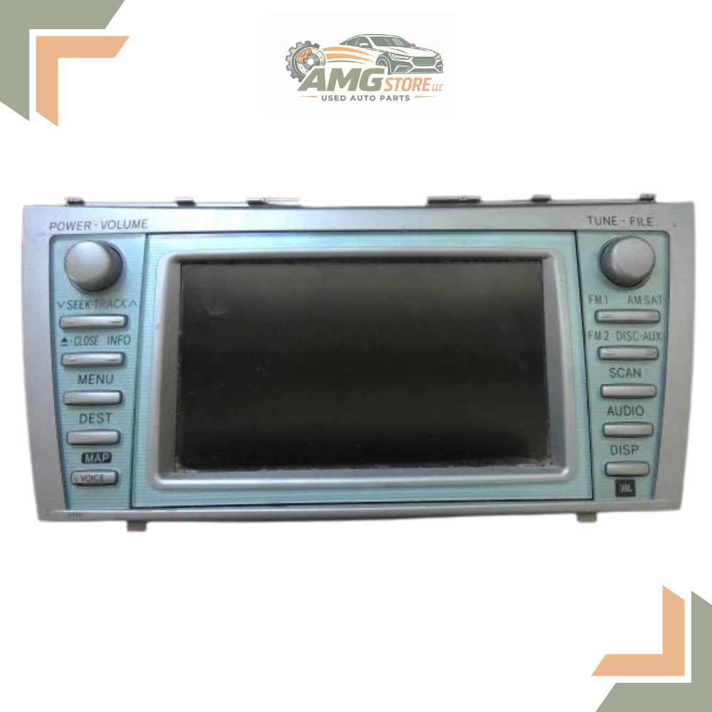 2007–2009 TOYOTA CAMRY HYBRID AM FM NAVIGATION SAT MP3/CD/DVD PLAYER RADIO E7011 — view 1