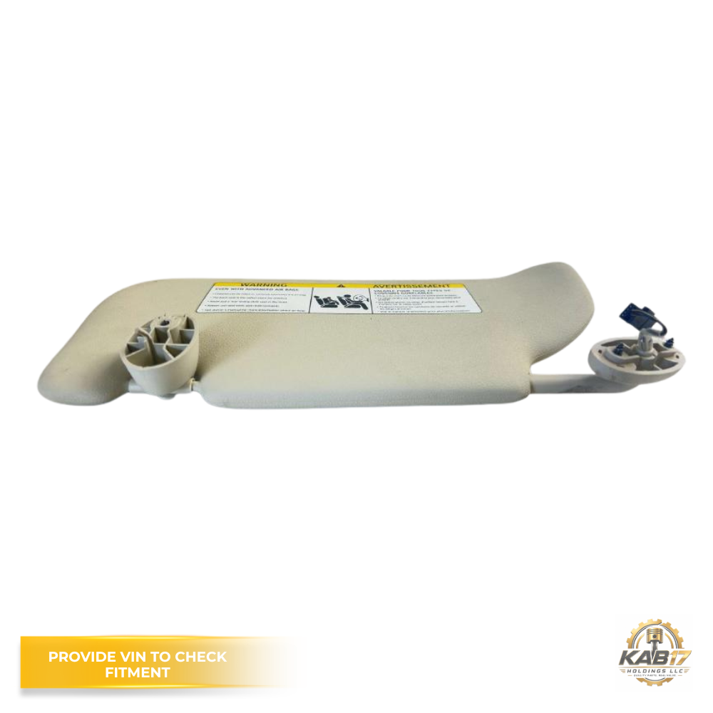 2007–2013 Mini Cooper RH Passenger Sunvisor Sun Visor with Mirror & Light Beige OEM — view 4