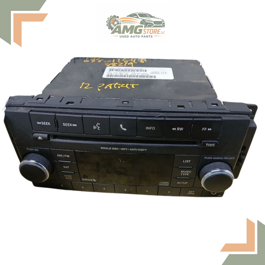 2012–2017 Jeep Patriot MP3 CD with Satellite Radio Receiver Face ID RES OEM — view 1