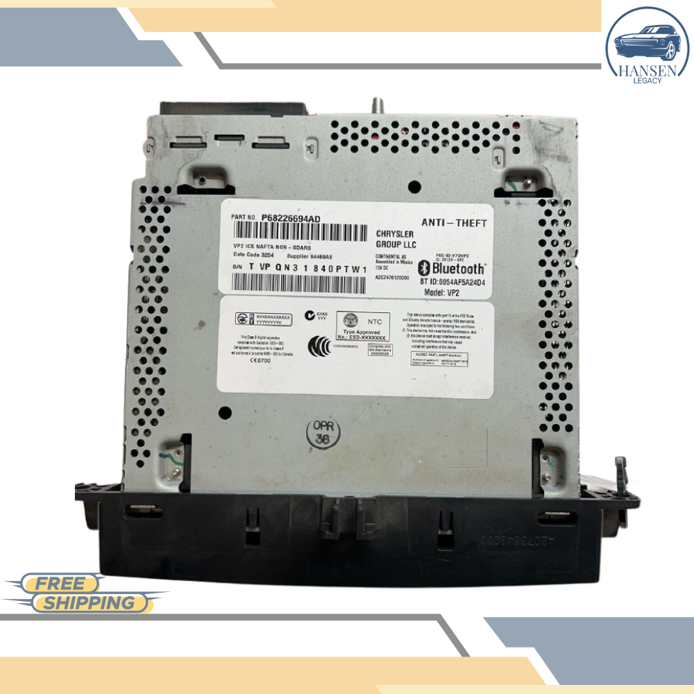 2015–2016 Chrysler 200 Dash Radio 5 Inch Display Screen OEM — view 2