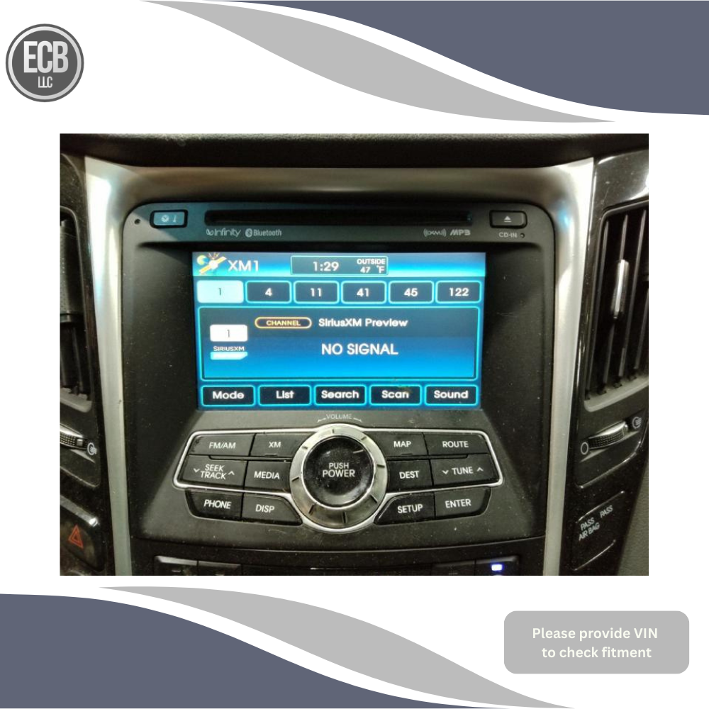 2011 Hyundai Sonata Radio Display & Receiver with GPS Navigation OEM — view 2