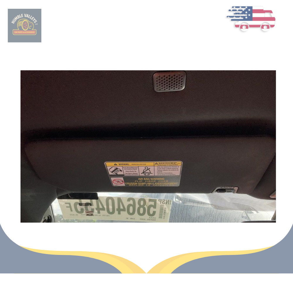 2016–2023 Toyota Tacoma Driver Left Sun Visor without sunroof LH Black OEM — view 3