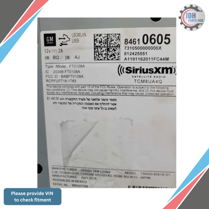 2018–2020 Chevrolet Sonic AM FM Radio Receiver Display Screen OEM — view 3