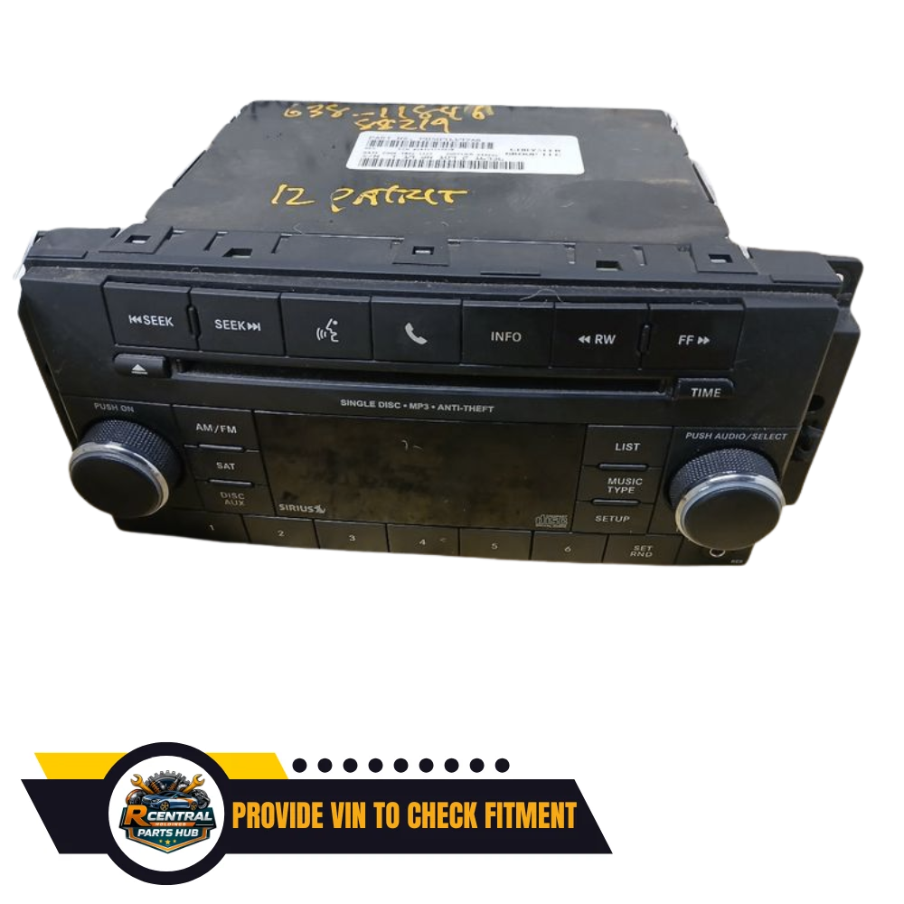 2012–2017 Jeep Patriot MP3 CD with Satellite Radio Receiver Face ID RES OEM — view 1