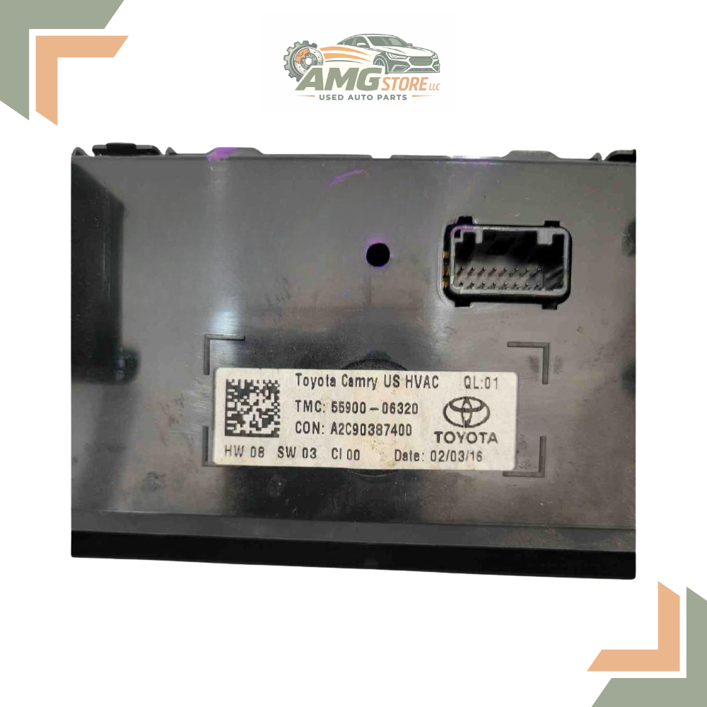 2015–2017 Toyota Camry Manual A/C AC Climate Heater Control — view 5