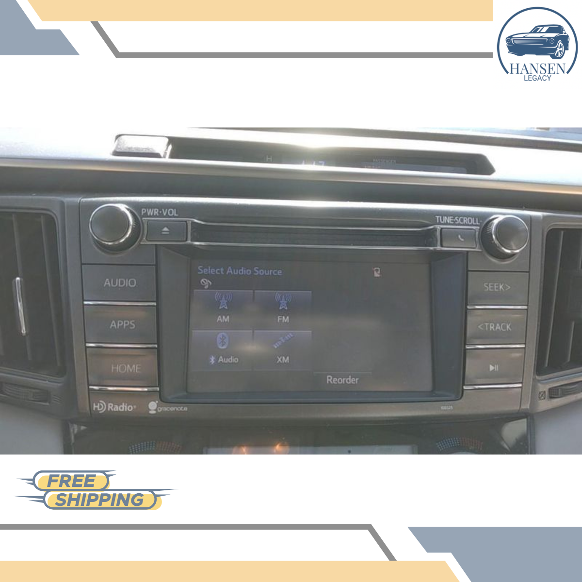 2014–2015 Toyota Rav4 Radio Receiver Display Face ID 100325 Tested — view 1