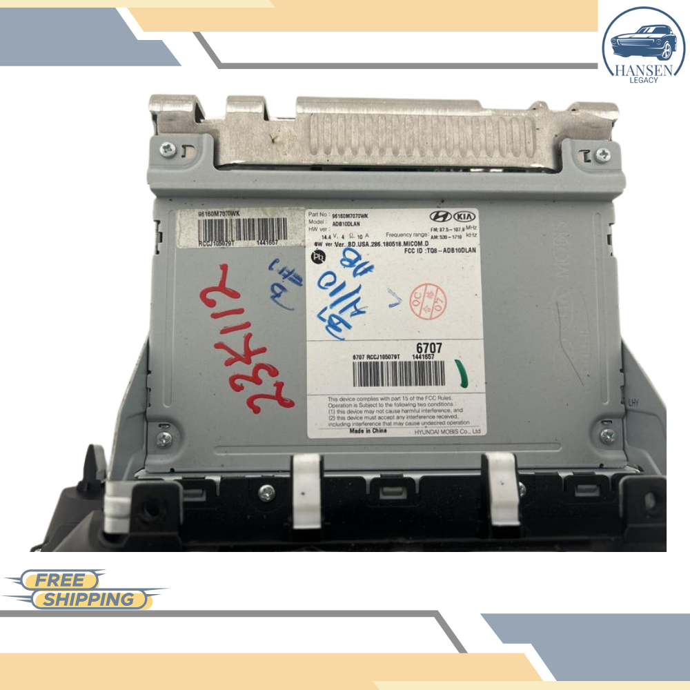 2019–2020 Kia Forte AM FM Radio Receiver Display Screen without Navigation OEM — view 2