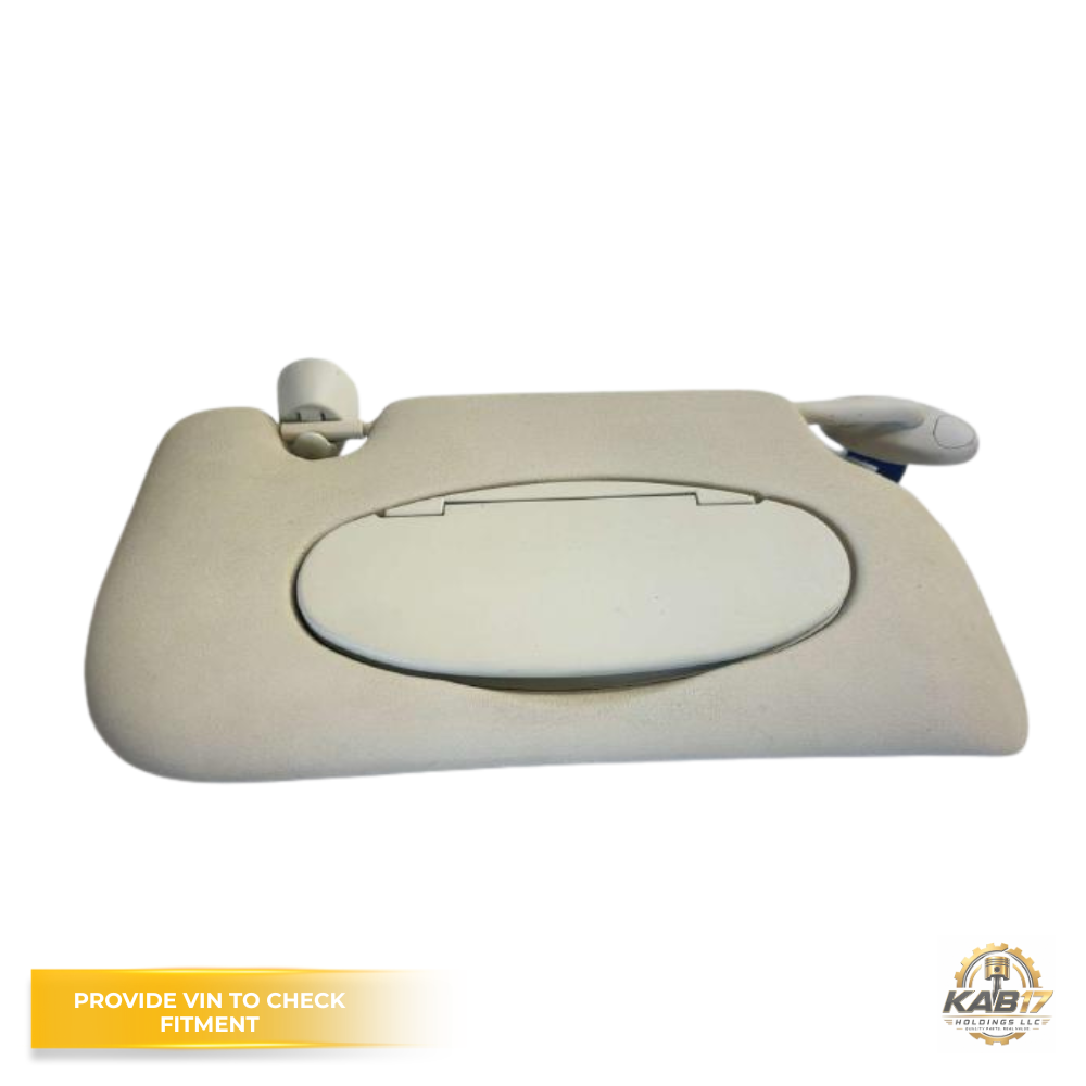 2007–2013 Mini Cooper RH Passenger Sunvisor Sun Visor with Mirror & Light Beige OEM — view 1