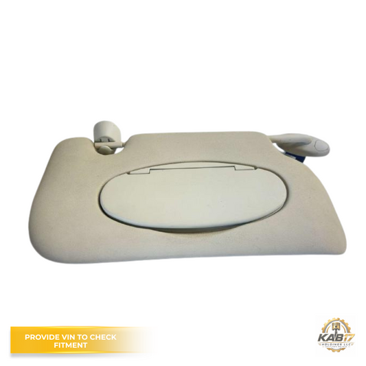 2007–2013 Mini Cooper RH Passenger Sunvisor Sun Visor with Mirror & Light Beige OEM — view 1