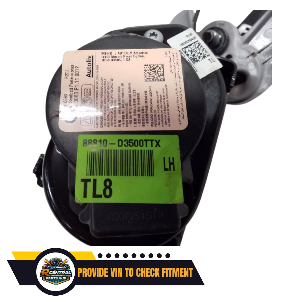 2016–2021 Hyundai Tucson Left Driver Side Front Seat Belt Retractor Black OEM — view 2