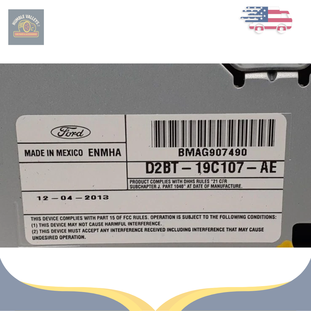 2014–2015 Ford Fiesta AM-FM-CD-MP3, single disc Radio Receiver OEM — view 2